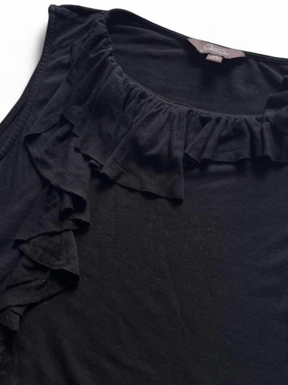 Size Small Black Jessica Ruffle Tank Top - Picture 6 of 6